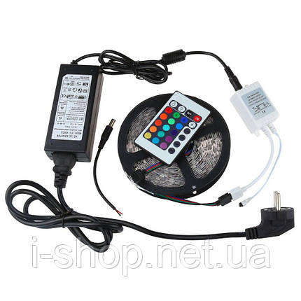Світлодіодна стрічка 300 LED RGB 5 м + пульт + блок живлення + контролер UFT LS02, фото 3
