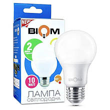 Світлодіодна лампа BIOM BT-610 A60 10W E27 6400К матова (100)