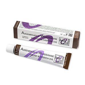 Фарба для вій і брів Hair Well світло-коричнева 20 мл