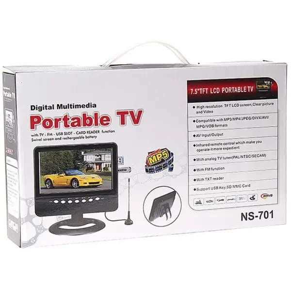 Автомобільний телевізор Digital Portable TV NS-701