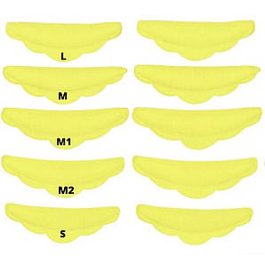 Бігуді для ламінування та завивки вій жовті 5 пар SMLM1M2