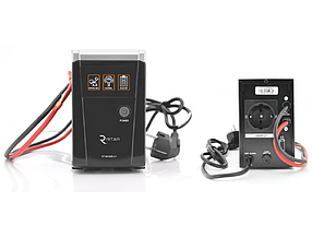 Автономний інвертор Ritar RTSW-600 L12 LED із чистою (правильною) синусоїдою потужність 600ВА/360Вт ДБЖ 12В