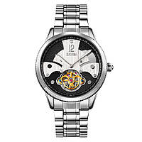 Роскошные автоматические механические часы Skmei 9205SIWT Silver-White