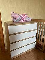 Комод 4 лайт дуб сонома +білий направляючі телескопічні