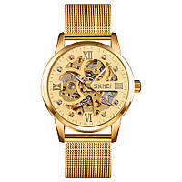 Розкішний чоловічий годинник з автоматичним механізмом з нержавіючої сталі Skmei 9199GDGD Gold-Gold