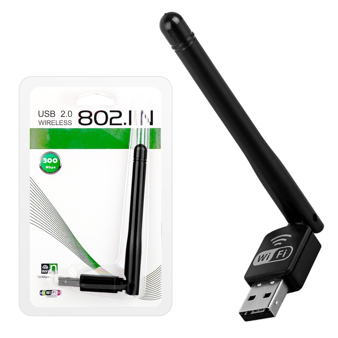 WIFI адаптер WF-2/LV-UW10-2DB 300 Mbps, usb вай фай адаптер для компьютера WI-FI | wi fi приймач для пк (GK) - фото 3 - id-p1712373424