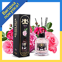 Аромадиффузор для дома Golden Silva Reed Diffuser | Ароматический диффузор масла - Роза