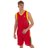 Форма баскетбольная мужская Zelart Lingo Sprinter 8095 5XL рост 185-190 см Red-Yellow-Blue