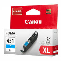 Картридж Canon CLI-451C XL (Cyan) Pixma MG5440/MG6340 (6473B001)