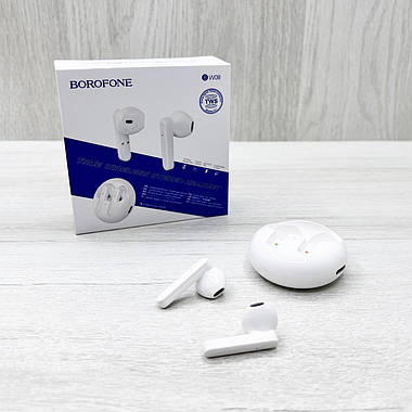 Бездротові навушники BOROFONE BW08 TWS (білі), фото 2