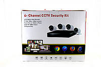 Комплект видеонаблюдения, видеорегистратор + 4 камеры на 2mp. DVR KIT D001