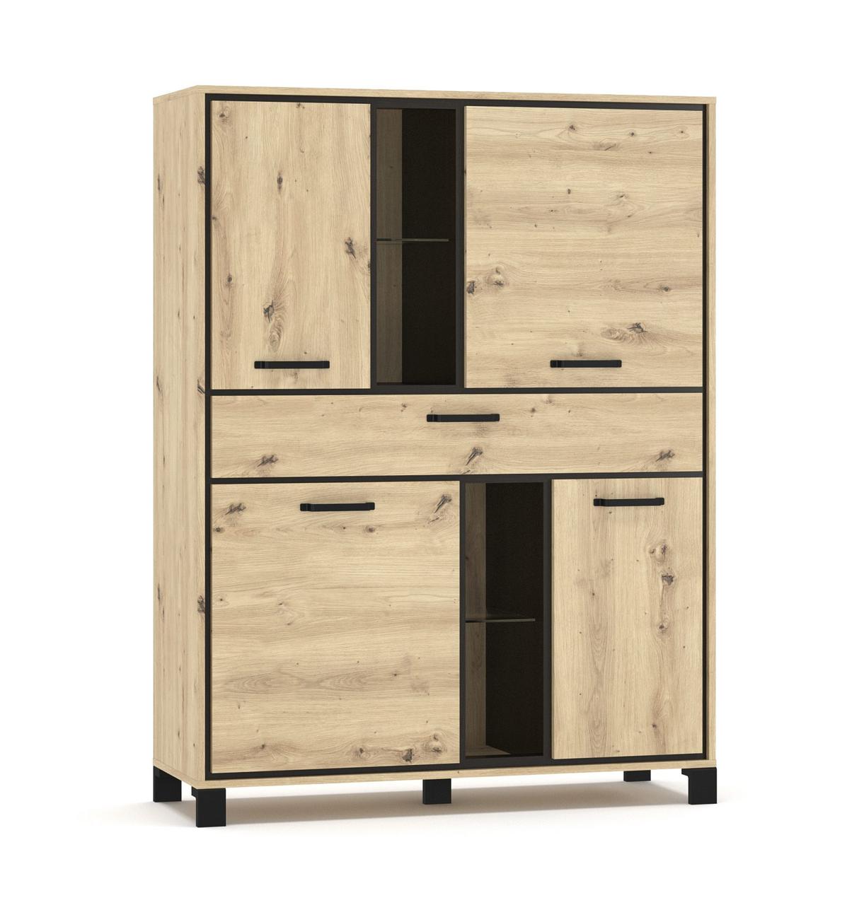 Комод для речей Меблі Сервіс Велс 4Д1Ш артісан/венге, фото 1