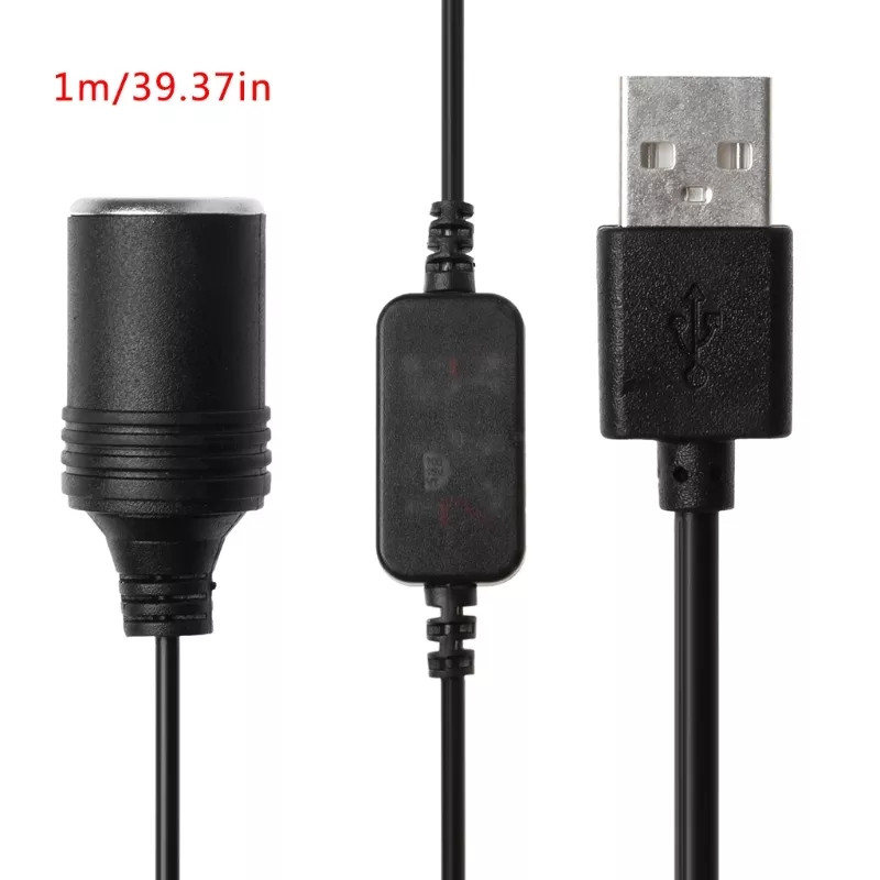 АДАПТЕР КОНВЕКТОР USB на прикурювач 12V 100 см