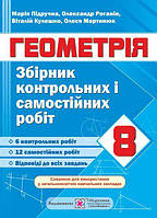 Збірник контрольних та самостійних робіт з геометрії. 8 кл.
