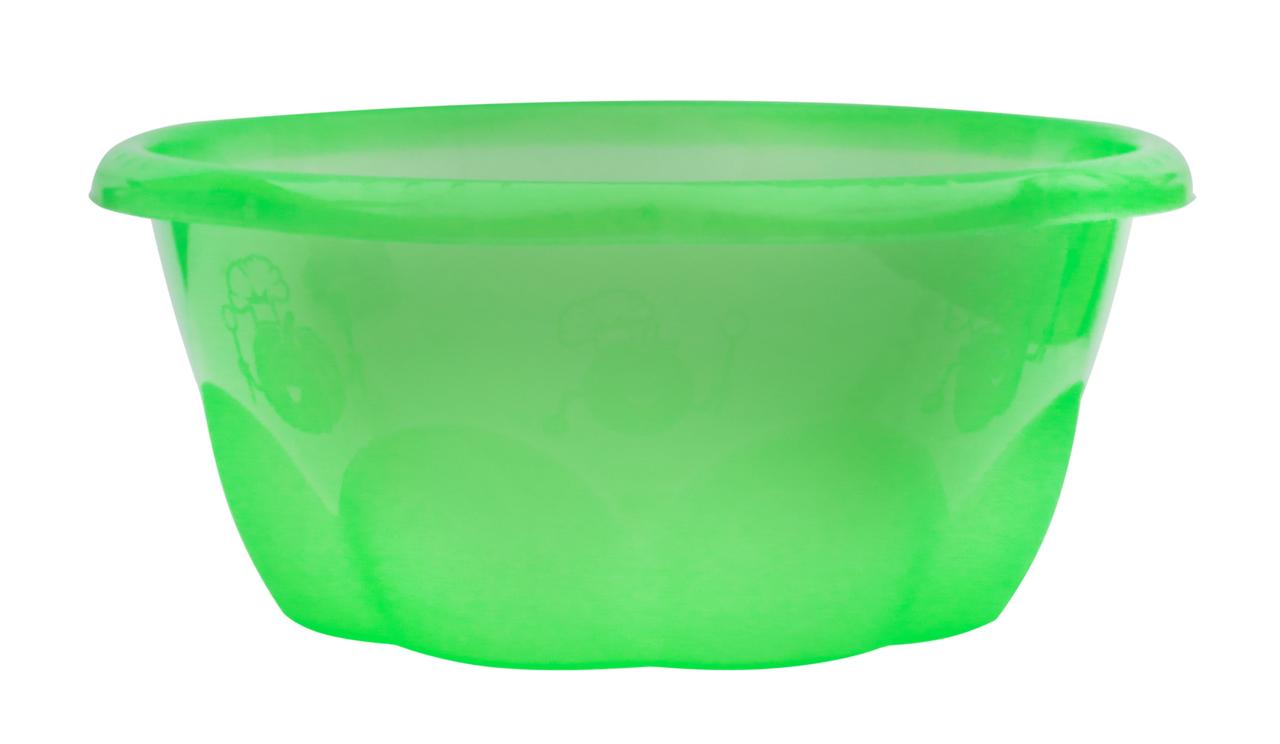 Миска пластикова 5 літрів прозора салатова Ø 29 см h=12 см (ПолімерАгро), фото 1
