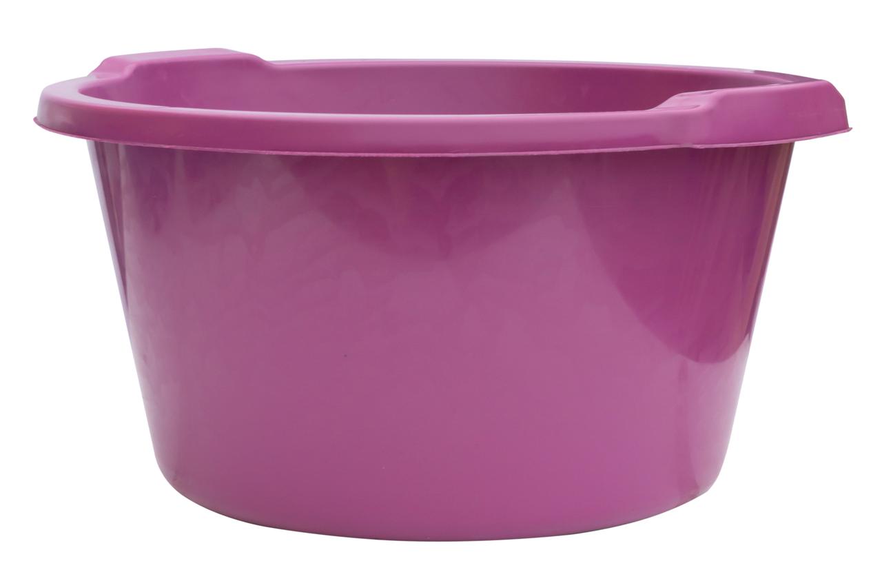 Таз пластиковий 19 літрів малиновий Ø 44 см h=22 см (ПолімерАгро), фото 1