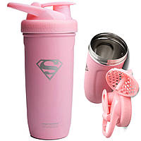 Шейкер металевий SmartShake Reforce DC Supergirl 900 ml