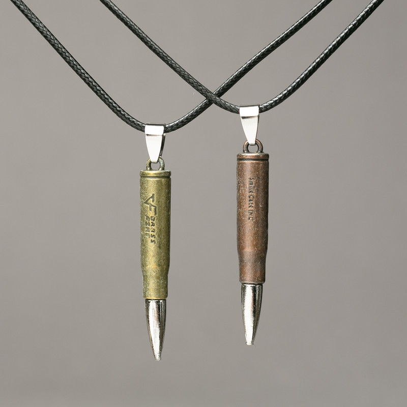 Парні кулони Кулі на шнурі 52х8мм + - L-45-50см, фото 1