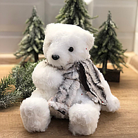 Белый медведь 21 см фигурки для новогодних декораций