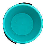 Відро пластикове 5 літрів харчове з кришкою бірюзове Ø 23 см h=20 см (ПолімерАгро), фото 3