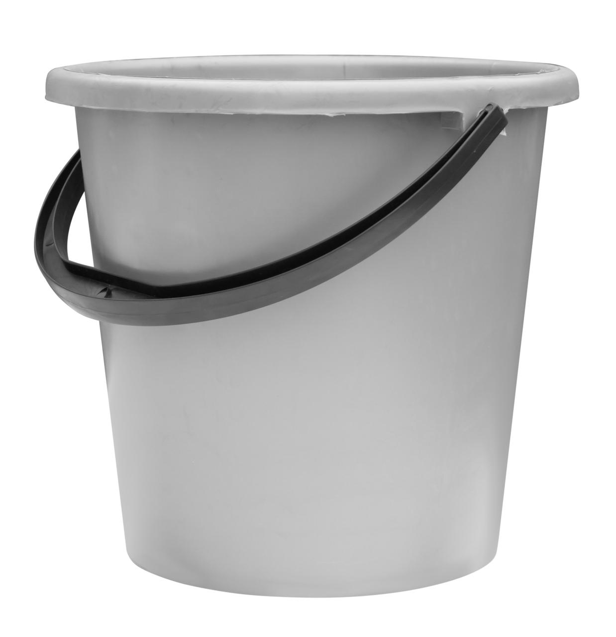 Відро пластикове 10 літрів господарське металік Ø 28.5 см h=25 см (ПолімерАгро), фото 1