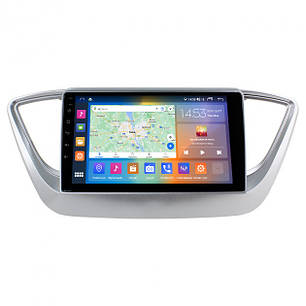 Штатна магнітола 9" Lesko Hyundai Solaris II 2017-2020 4/64Gb IPS CarPlay 4G Wi-Fi GPS Prime Хюндай Солярис, фото 1