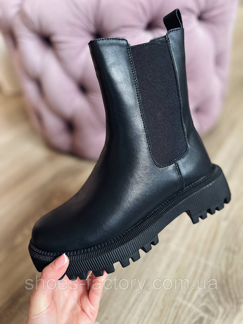 Черевики зимові челсі жіночі CHELSEA ITTS 2023 чорні 37р.