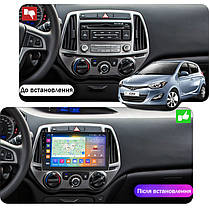 Штатна магнітола 9" Lesko для Hyundai i20 I Рестайлінг 2012-2014 2/32Gb CarPlay 4G Wi-Fi GPS Prime Хюндай, фото 4