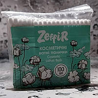 Ватные палочки Zeffir 100 шт. в мягкой упаковке 80±5 мм.