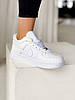 Чоловічі зимові кросівки Nike Air Force Reflect White (Білі) Взуття Найк Аір Форс Китай низькі шкіра хутро, фото 8
