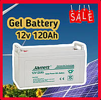 Гелевий акумулятор 12 в 120 А·год Jarrett Тягові Батареї АКБ Battery gel 12V 120 Ah для котла та сонячних паналів