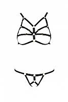 Комплект білизни зі стреп Armanda Set black XXL/XXXL — Passion Exclusive SO6375