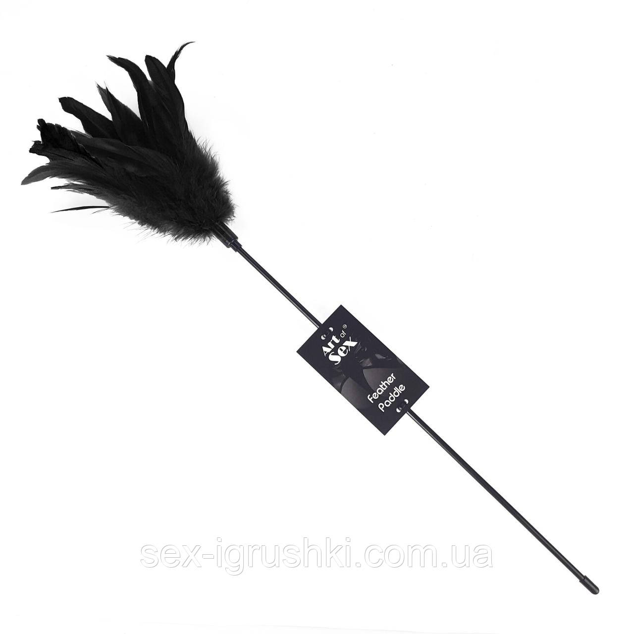 Лоскітка чорна Art of Sex - Feather Paddle, перо молодого півня SO6609