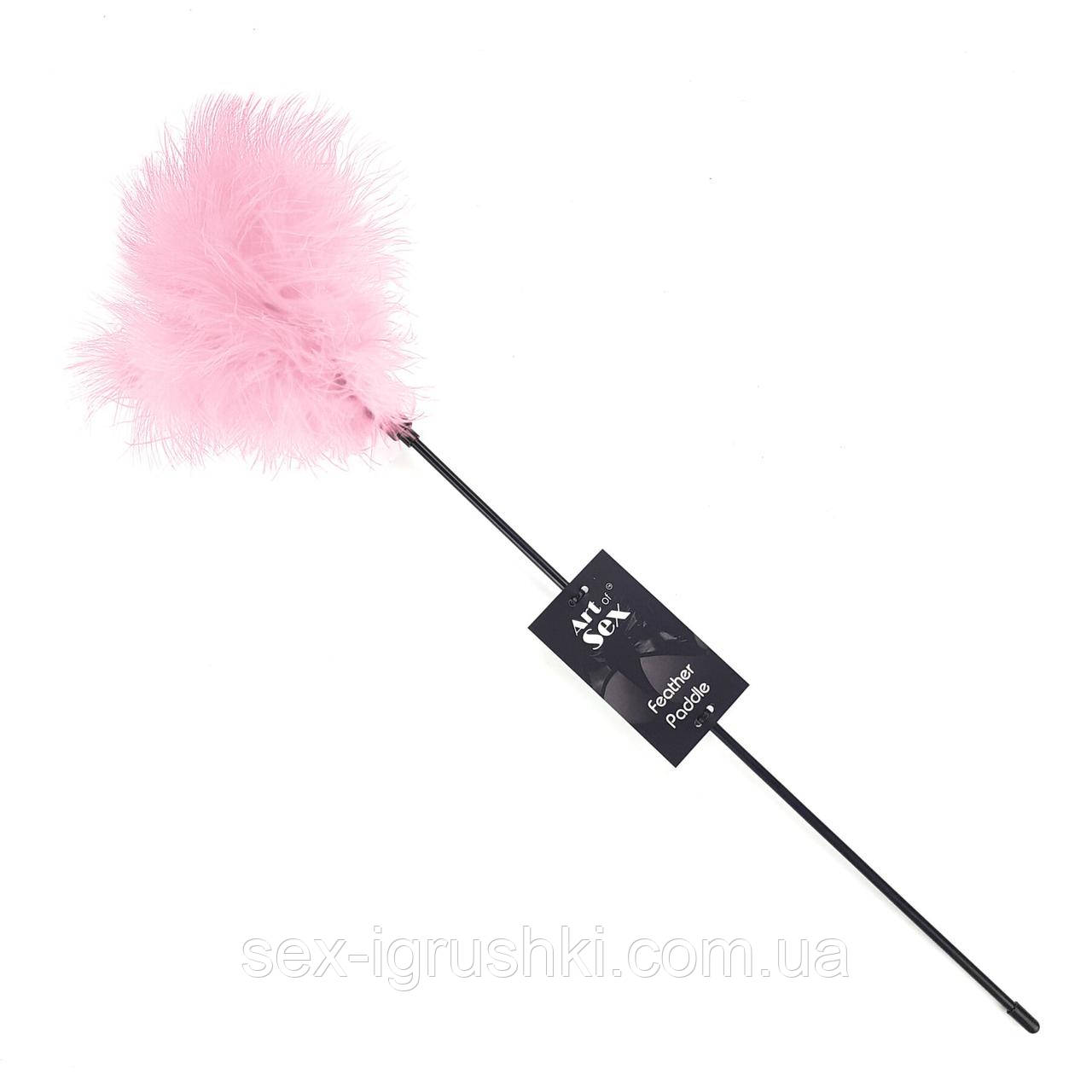 Лоскітка рожева Art of Sex - Feather Paddle, перо молодого індика SO6615