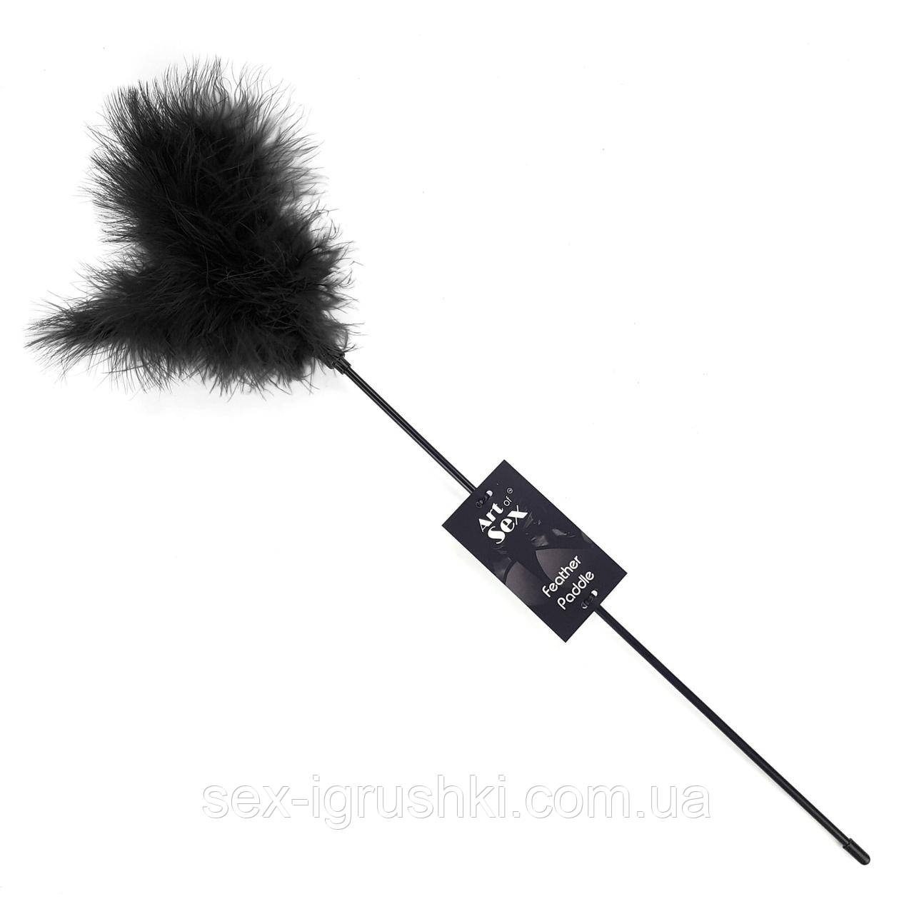 Лоскітка чорна Art of Sex - Feather Paddle, перо молодого індика SO6616