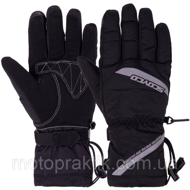 SCOYCO MC41 Gloves Black/Gray, M Мотоперчатки утеплені