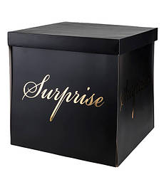 Коробка сюрприз, 50*50 см., матеріал - картон високої якості, колір - чорний