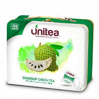 Зеленый чай с саусепом Unitea Soursop 90 пакетиков в подарочной коробке