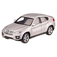 Машина металлическая BMW X6 "WELLY" 44016CW масштаб 1:43 (Серебряный) - Игрушечные машинки bmw