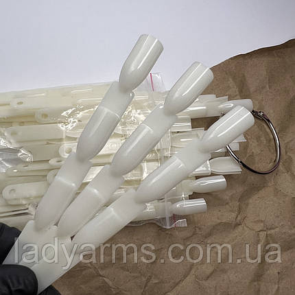 018 ПЗ 3 ЗРАЗКА. МОЛОЧНІ тіпси-віяло на кільці Lady Arms, фото 1