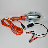 10м Ліхтар переноска автомобільна від акумулятора 12 вольт, від прикурювача, світлодіодна (з лампочкою), фото 2