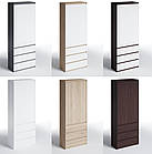 Шафа сіра (антрацит) без ручок зі штангою та 3 ящиками h211*80*50 см, фото 4