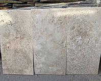 Травертин натуральный брашированный (30/60/1.2) для фасада, дорожек, стен, пола, ванной и душевой