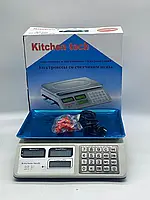 Весы торговые с металическими кнопками   KitchenTech KT218 50кг 6V