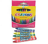 Олівці воскові кольорові Crayons, 12 кольорів, фото 3