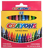 Олівці воскові кольорові Crayons, 12 кольорів, фото 5