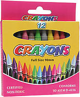 Карандаши восковые цветные Crayons, 12 цветов