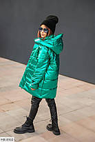 Зимова дитяча підліткова тепла куртка на силіконі 140-170 розміри, фото 2