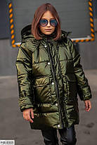 Зимова дитяча підліткова тепла куртка на силіконі 140-170 розміри, фото 2
