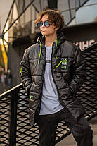 Зимова тепла підліткова куртка на флісі 140-170 розміри, фото 2